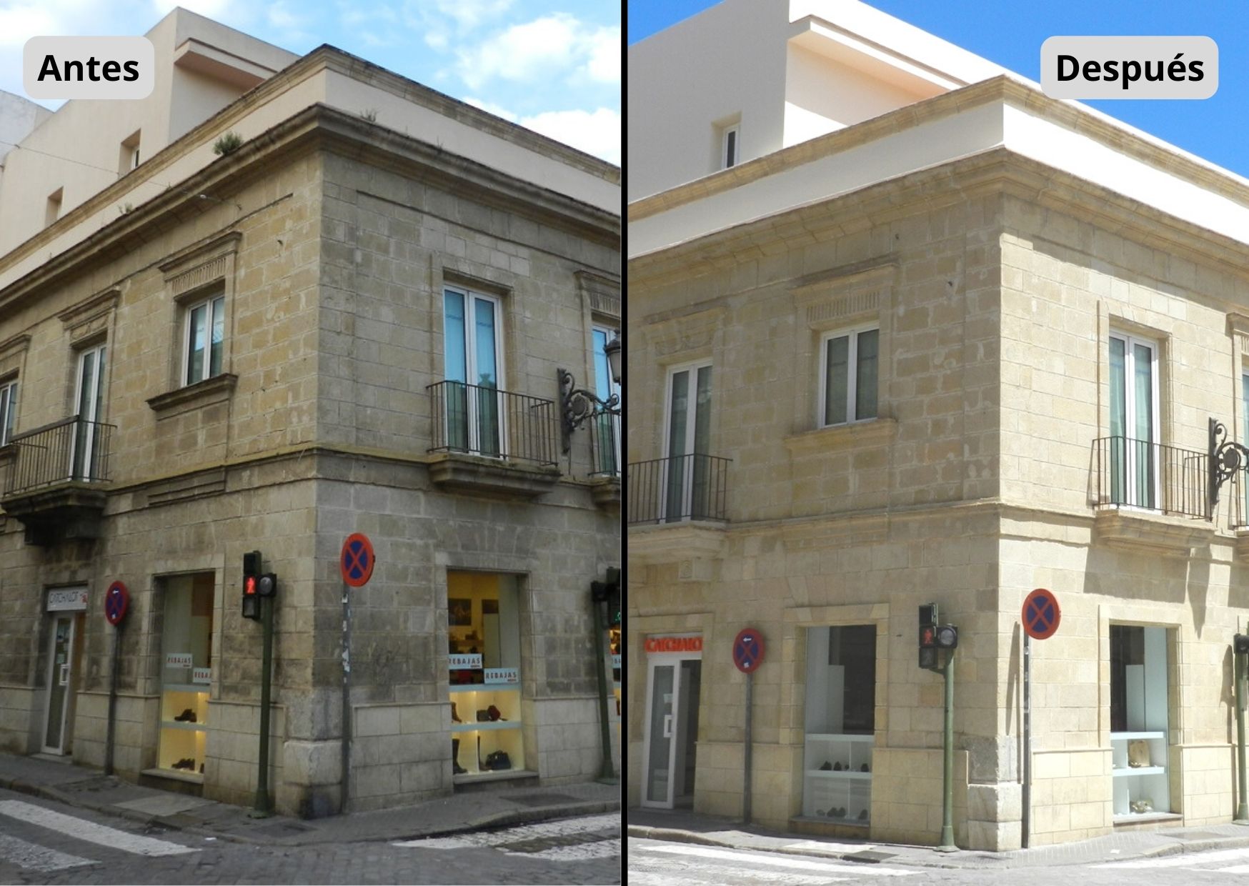 Edificio antiguo rehabilitado antes y despues
